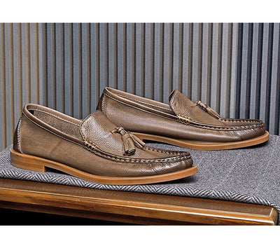 Zapatos de Cuero Genuino Estilo Inglés Transpirables para Hombre - Image 13