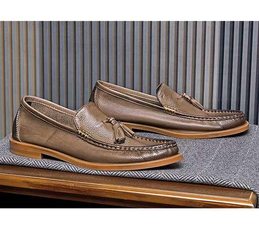 Zapatos de Cuero Genuino Estilo Inglés Transpirables para Hombre - Image 13