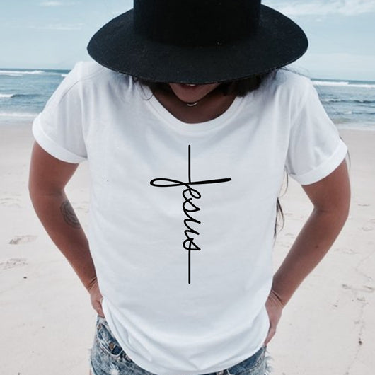 Camiseta Estilo Europeo Americana con Mensaje Faith - Image 9