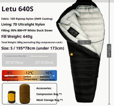 Saco de Dormir Ultraligero de Plumón para Camping - Image 23