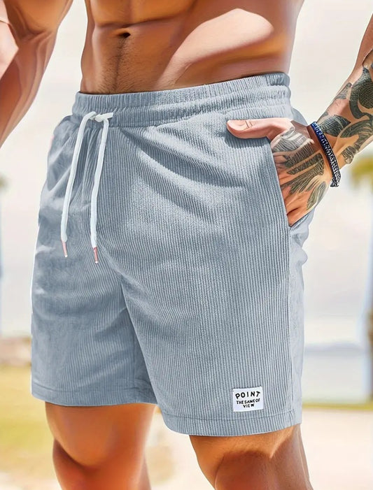 Pantalones Cortos de Verano en Pana con Cordón Ajustable para Hombre - Image 2