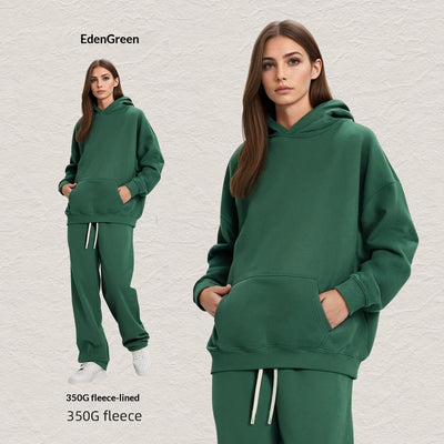 Sudadera con Capucha Forrada en Fleece - Corte Holgado y Cómodo - Image 8