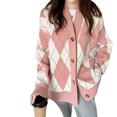 Cardigan de Contraste de Colores Diamond para Mujer - Image 9
