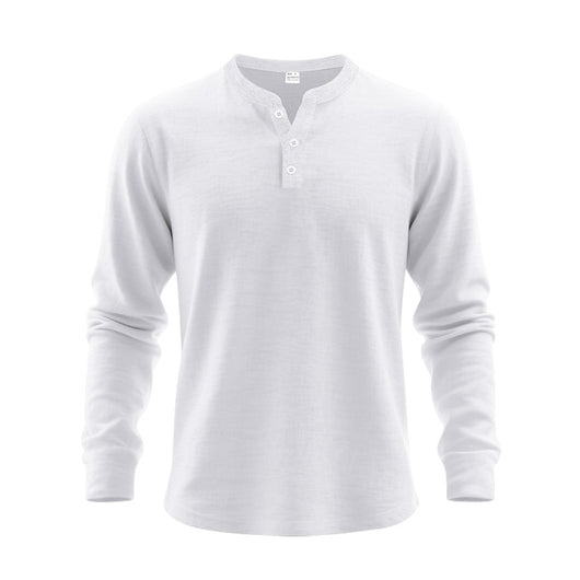 Camisa Henley Holgada de Manga Larga para Hombre - Image 6