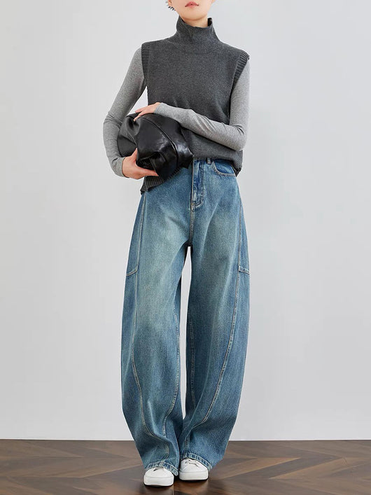 Pantalones Jeans Anchos Deconstructruidos - Estilo Casual Holgado Banana - Image 17