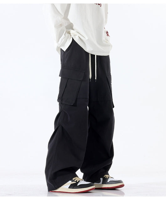 Pantalones Plisados Retro para Hombre - Corte Recto Casual Tendencia - Image 22