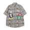 Camisa Cuadros Suelta Manga Corta para Hombre