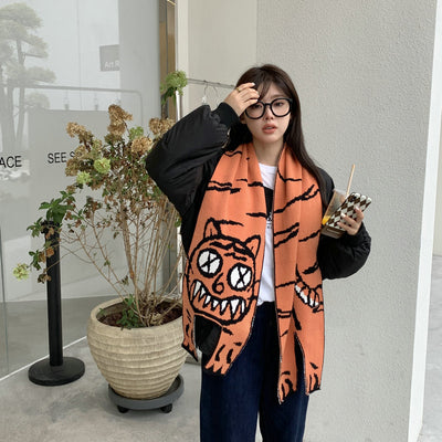 Bufanda Tejida de Tigre Lindo - Abrigo Escolar Cálido - Image 22