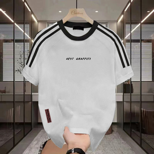Camiseta Manga Corta de Algodón Pesado para Hombre - Verano - Image 2