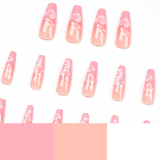 Uñas Postizas con Diseño Estrella de Seis Puntas - Removibles y Reutilizables - Image 4