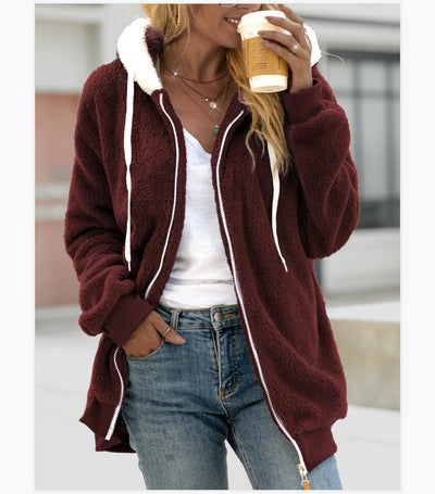 Chaqueta Hoodie Suave Oversized con Cierre - Image 2