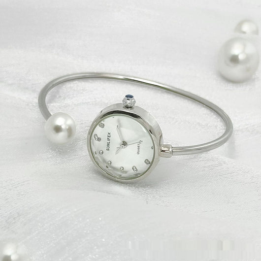 Reloj Pulsera de Perlas para Mujer - Diseño Elegante y Minimalista - Image 4
