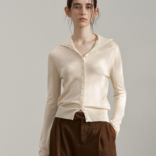 Cardigan Cuello Alto Casual para Mujer