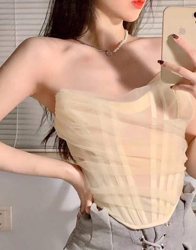 Top Corset Ajustado de Chifón - Diseño Versátil para Cualquier Ocasión - Image 12
