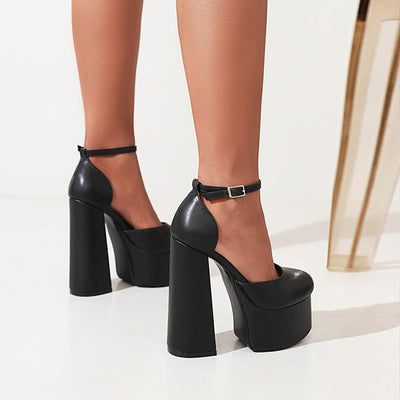 Sandalias de Tacón Alto con Plataforma y Hebilla - Image 13