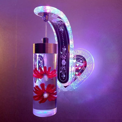 Lámpara de Pared Colgante de Cristal Acrílico Ovalado con Luz Cálida para Hoteles y Dormitorios - Image 9