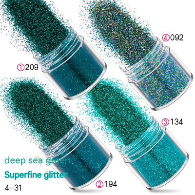 Set de Manicura con 12 Colores de Purpurina Degradada y Polvo Láser Holográfico - Image 6