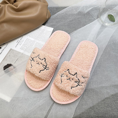 Pantuflas Planas Cálidas para Casa con Diseño de Gato - Image 15