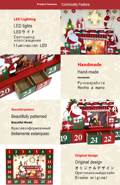Lámpara Calendario Navideño con Chimenea - Decoración Interactiva - Image 8