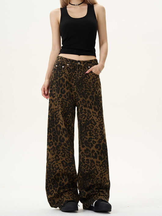 Jeans Vintage con Estampado Leopardo para Mujer - Image 10