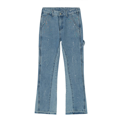 Pantalón Denim Reconstruido con Efecto Salpicado - Image 7