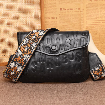 Bolso Retro Crossbody para Mujer con Correa Ancha y Letras - Image 8