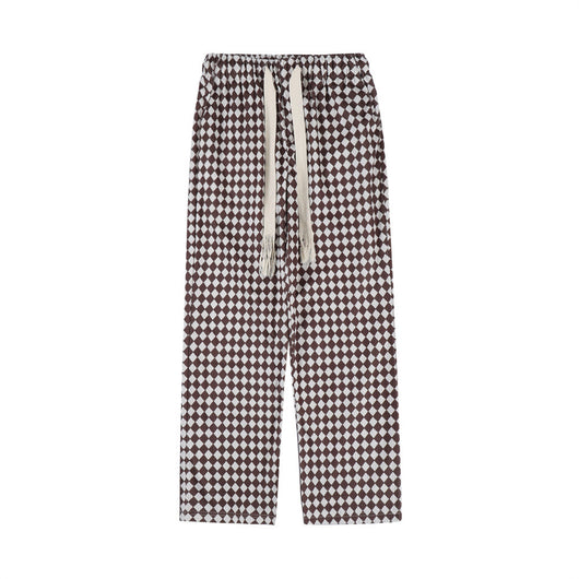 Pantalones Anchos de Cintura Elástica con Estampado Geométrico - Image 17