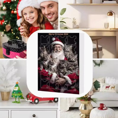 Calendario Navideño de Adviento con Gato Adorable de Acrílico - Image 17