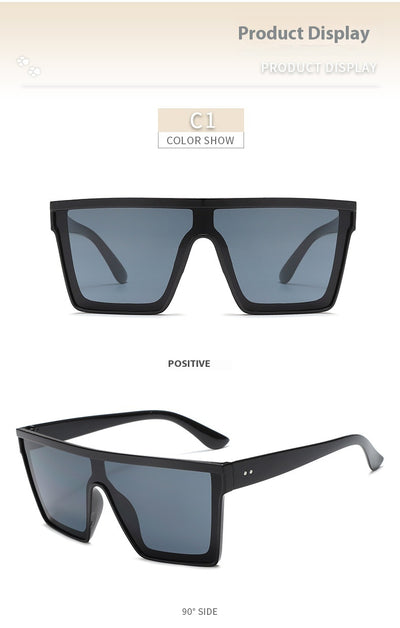Fashion one-piece large rim sunglasses with a transparent champagne frame and brown gradient lenses. - Image 18