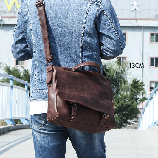 Bolsa Mensajera de Cuero Genuino para Hombre - Image 10
