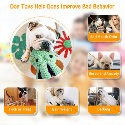 Juguete Interactivo para Perros y Gatos - Pulpo Masticable con Sonido y Puzzle - Image 10