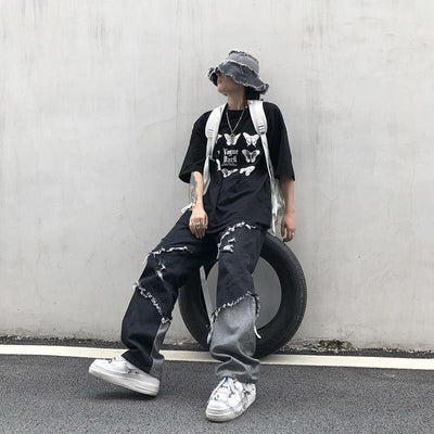 Pantalones Vaqueros Sueltos con Flecos - Estilo Urbano para Hombre - Image 4