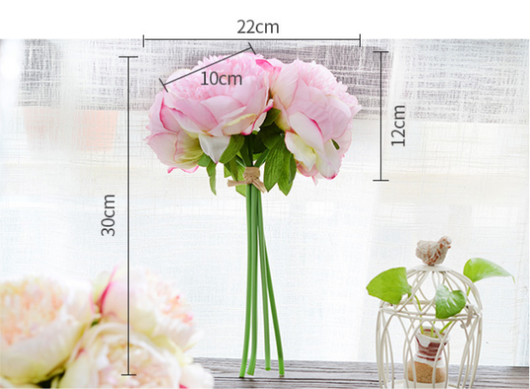Figuritas de Novios con Flores de Peonía Artificial - Decoración de Boda - Image 8