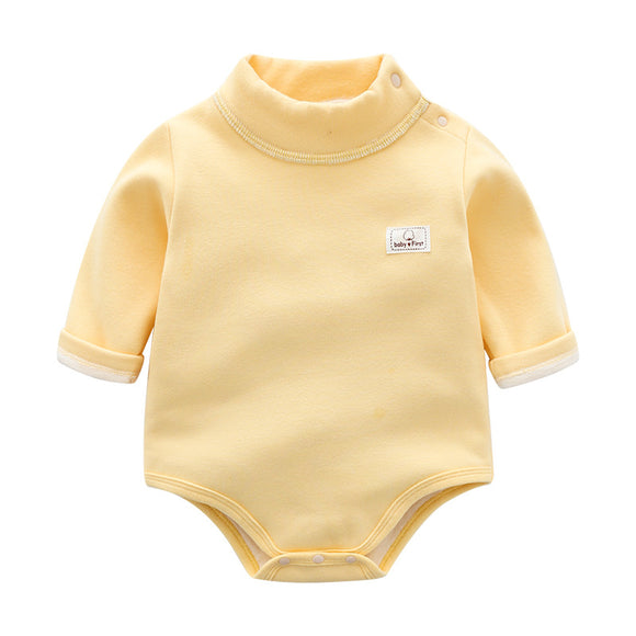 Pijama Gateador Terciopelo Cálido con Diseño Triangular para Bebé