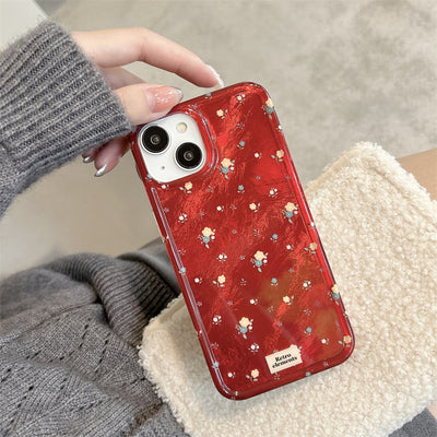 Funda Floral 3D con Pantalla Completa Roja para Teléfono - Image 9