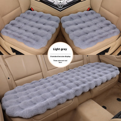 Juego de Cojines para Auto Invierno Terciopelo Burbuja Conejo Peluche sin Respaldo - Image 6