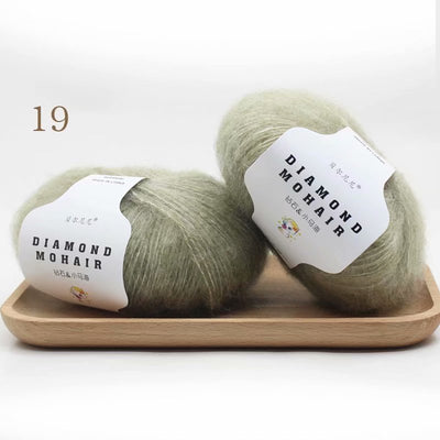 Bufanda Chal de Mohair Tejida a Mano Sudafricana Premium con Ovillo de Lana DIY - Image 80