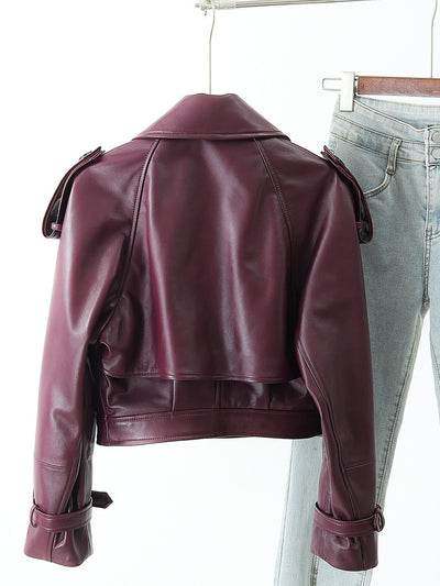 Chaqueta de Cuero Oveja Suelta para Mujer - Estilo Oversized - Image 12