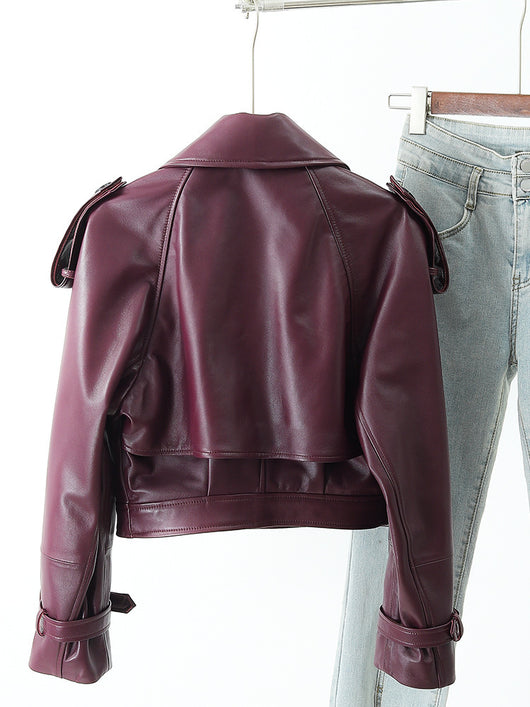 Chaqueta de Cuero Oveja Suelta para Mujer - Estilo Oversized - Image 12