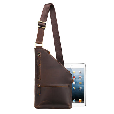 Bolsa de Pecho Bandolera Cuero Crazy Horse para Hombre - Image 2