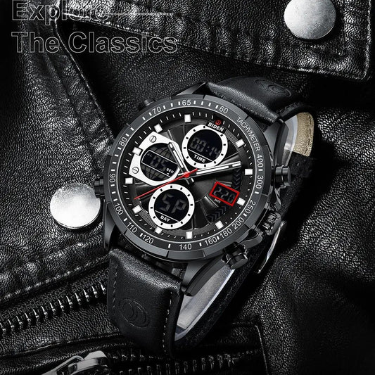 Reloj de Pulsera Deportivo para Hombre con Correa de Cuero PU - Image 2