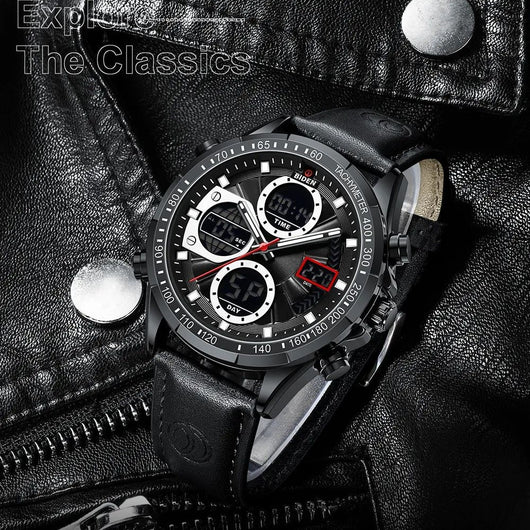 Reloj de Pulsera Deportivo para Hombre con Correa de Cuero PU - Image 2