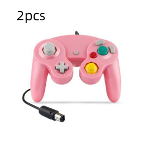 White wired game controller for NGC console with gray D-pad, analog sticks, and colored face buttons. - Image 7