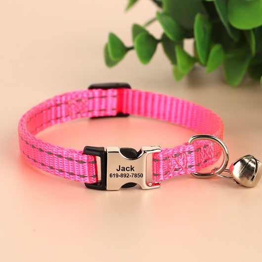 Collar Reflectante Antideslizante para Gatos con Grabado Personalizado - Image 12