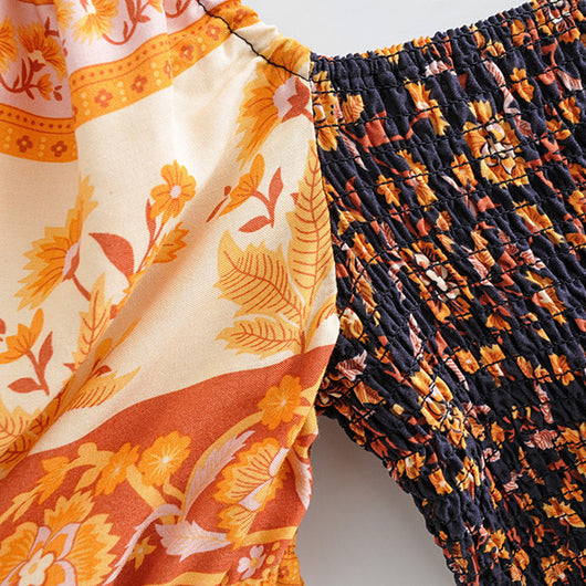 Conjunto Elegante: Blusa Estampada + Falda Midi - Image 10