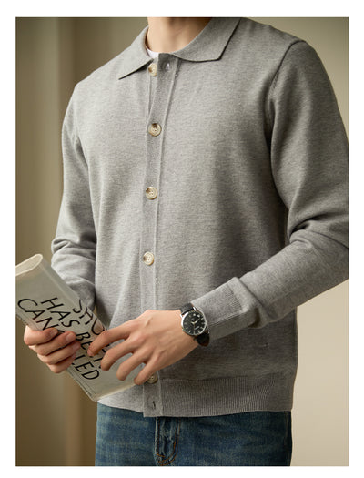 Suéter Tejido Casual Versátil de Manga Larga para Hombre - Image 11