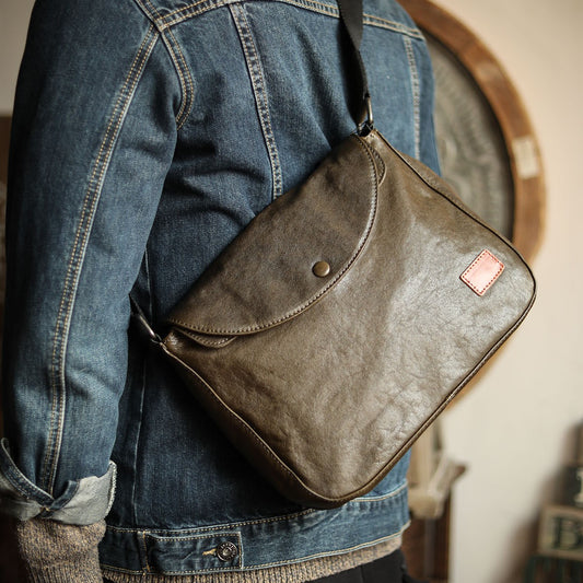 Bolso Crossbody de Cuero para Hombre - Ideal para Commuting