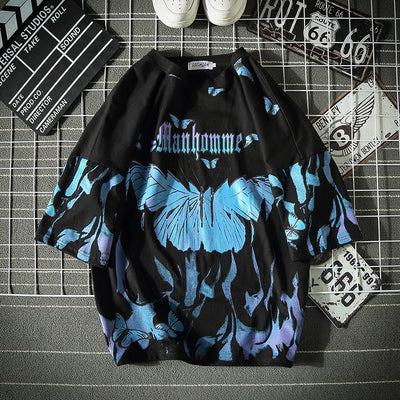 Camiseta Hip Hop Graffiti de Manga Corta para Hombre - Image 3