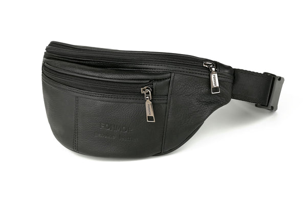 Bolsa de Cintura Deportiva Premium en Cuero Genuino para Hombre