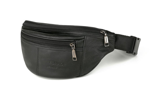 Bolsa de Cintura Deportiva Premium en Cuero Genuino para Hombre